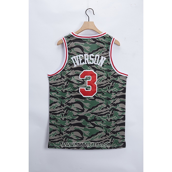 Camiseta Philadelphia 76ers Allen Iverson #3 Hardwood Classics 1996-97 Camuflaje